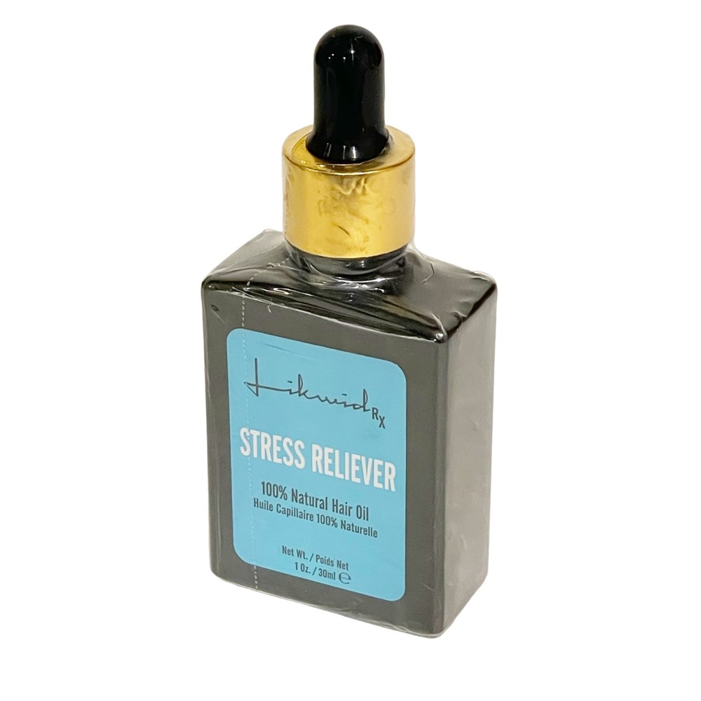 Likwid Rx Stress Reliever 100%‎ Natural Hair Oil 1oz. 30mL Deep Conditioning NEW